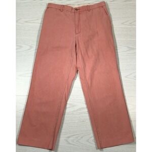 Murrays Toggery Shop Pants Mens 34x28 Pink Flat Front Nantucket Reds Collection